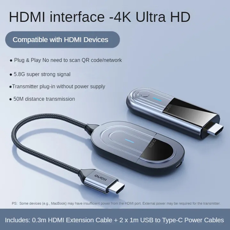 Llano S650 Wireless HDMI Transmitter and Receiver, Plug & Play