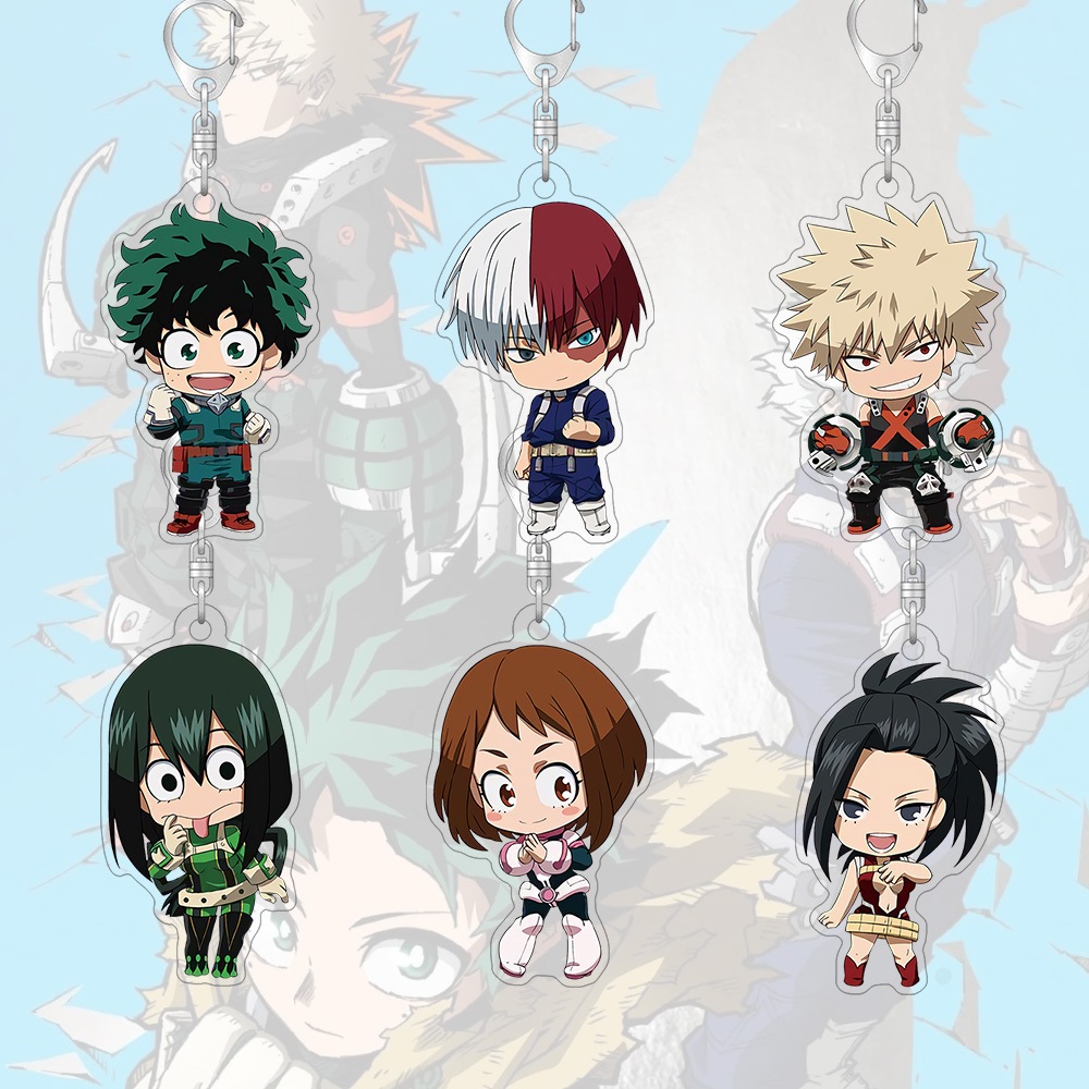 Acrylic Keychain My Hero Academia Cartoon Character Anime Cute Bags ...