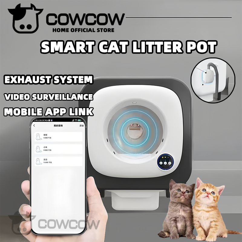 Cat Litter Box Smart Cat Litter Box 72L Large Capacity Smart App ...