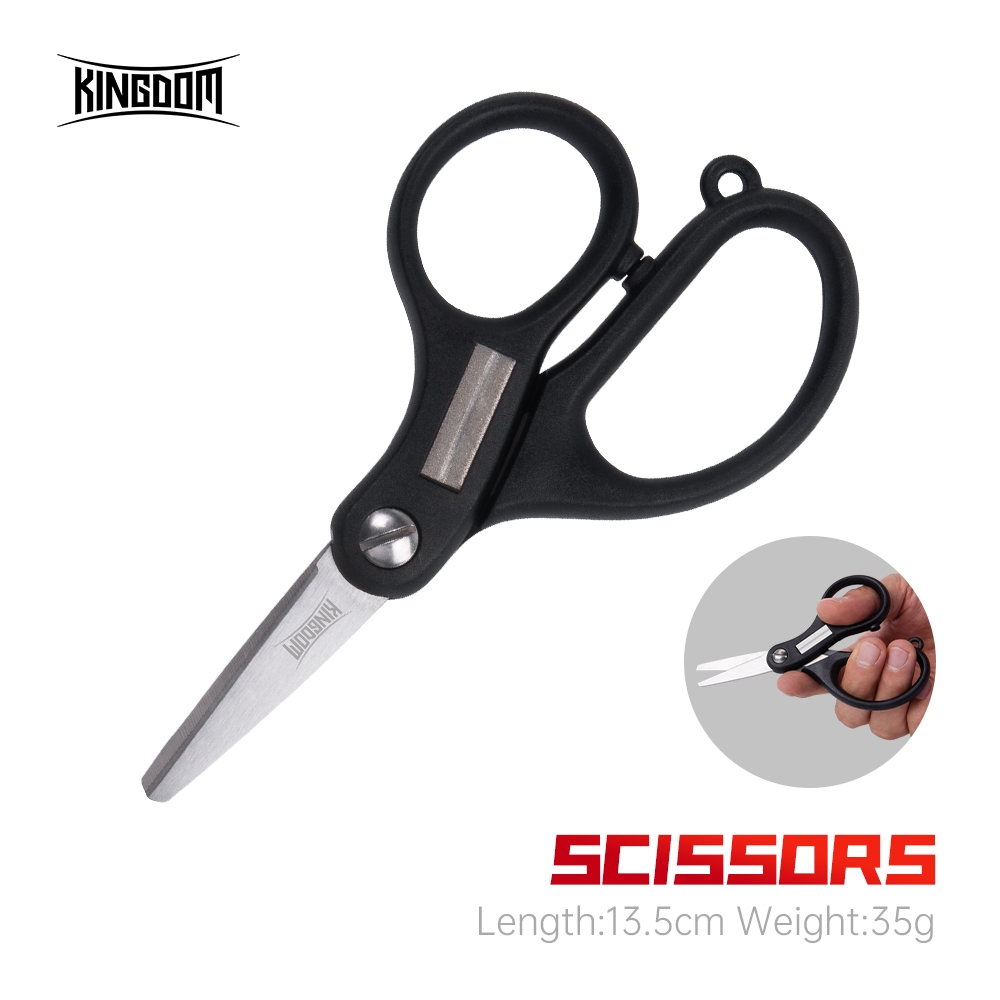 Kingdom Portable Fishing Scissors 13.5cm 35g Stainless Fast Cut Pe ...