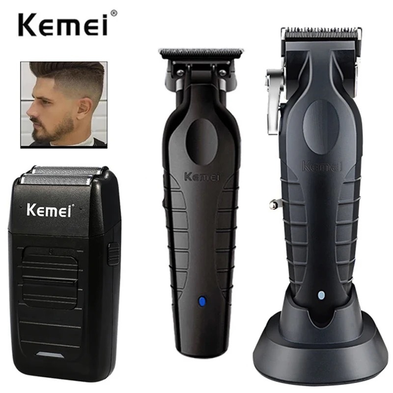 Kit De Tondeuse Professionnelle Pour Barbe Et Cheveux Kemei KM-2299 - Sans Fil, Rechargeable