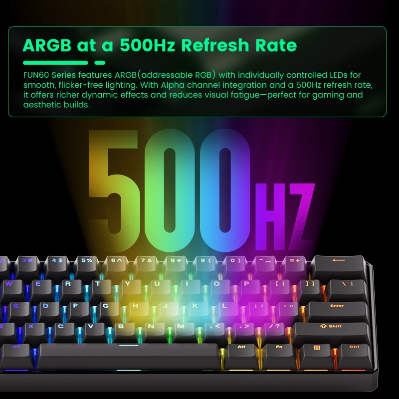 MonsGeek FUN60 Ultra TMR 】 61-Key Magnetic Switch RGB Aluminum