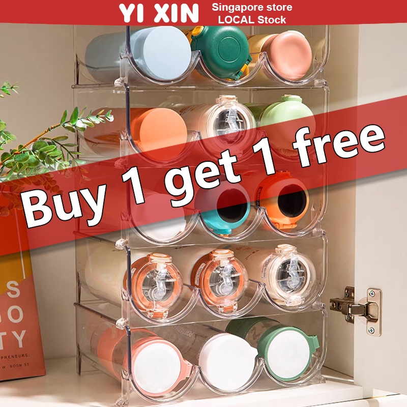 YIXIN Acrylic Water Bottle Rack Stackable Bottle Holder Cup Wine Rack ...