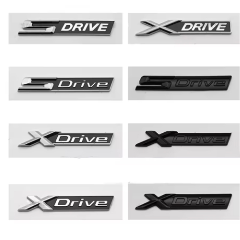 ABS Car Rear Trunk Letters Emblem Badge Fender Side Sticker For BMW ...