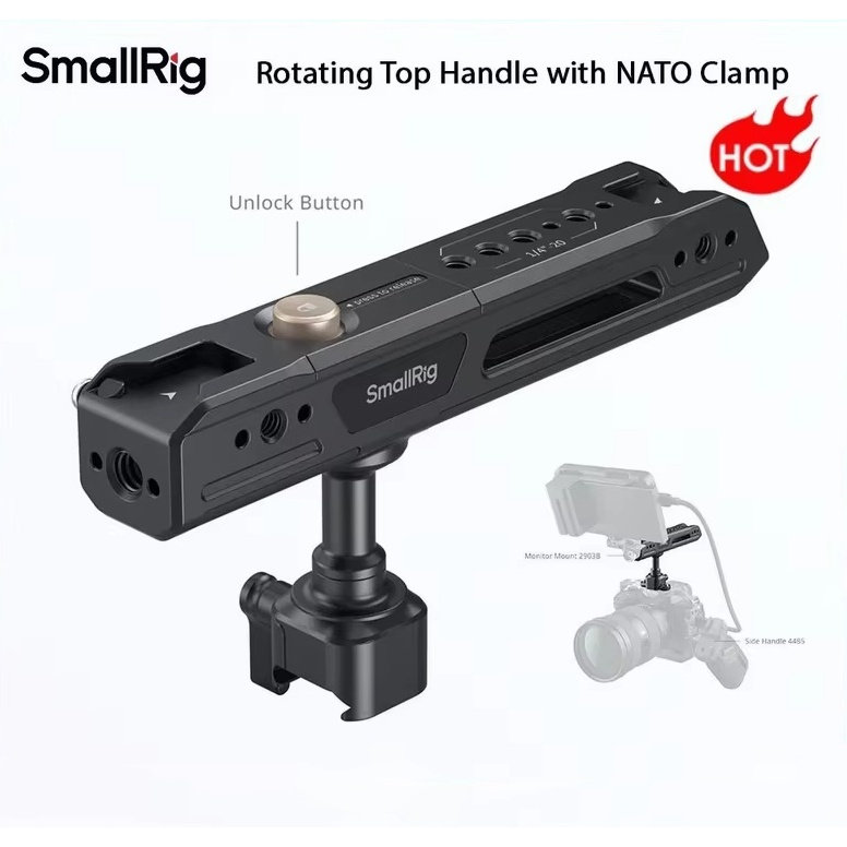 SmallRig Rotating Side / Top Handle with NATO Clamp for DSLR Camera ...