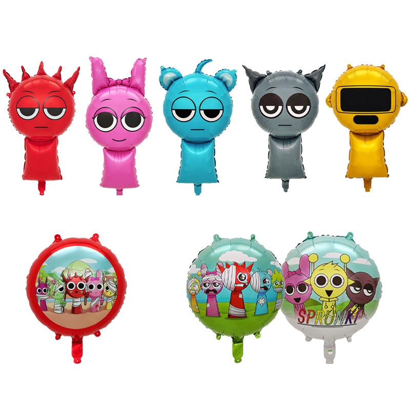 Incredibox Sprunki Foil Balloons Birthday Party Decor Game Merch Gift ...