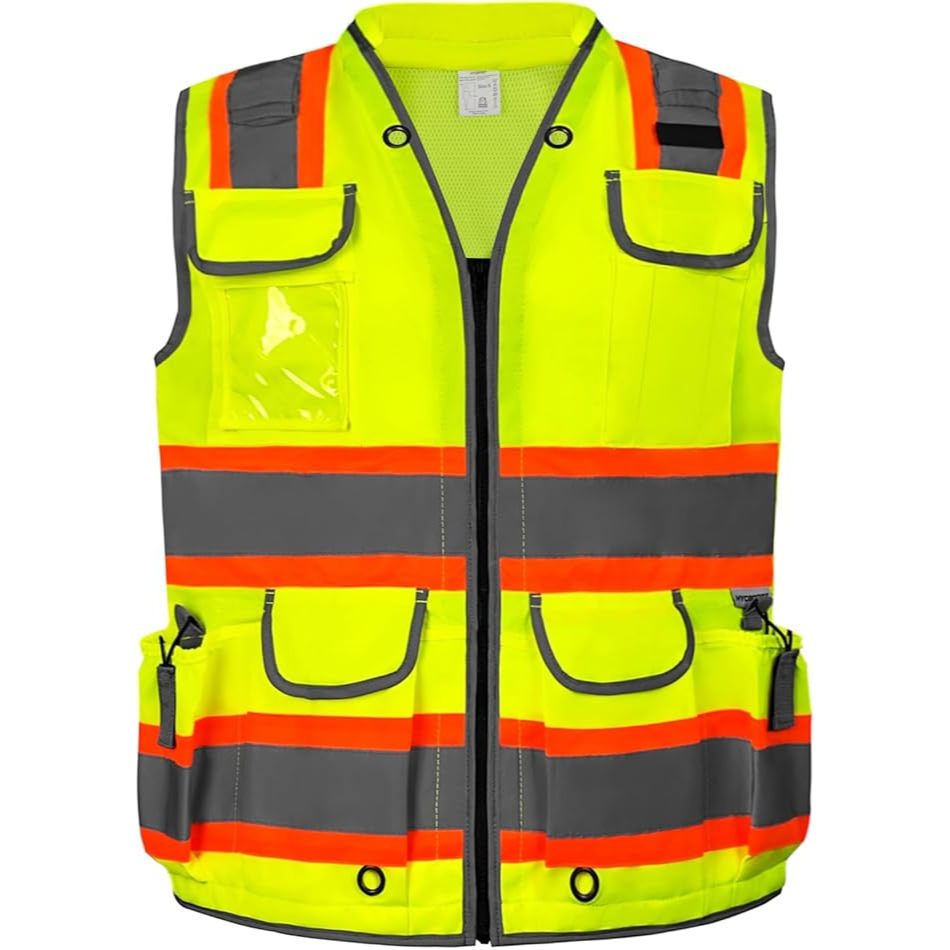 PROT Reflective Safety Vest Class 2 High Visibility Heavy Duty ...
