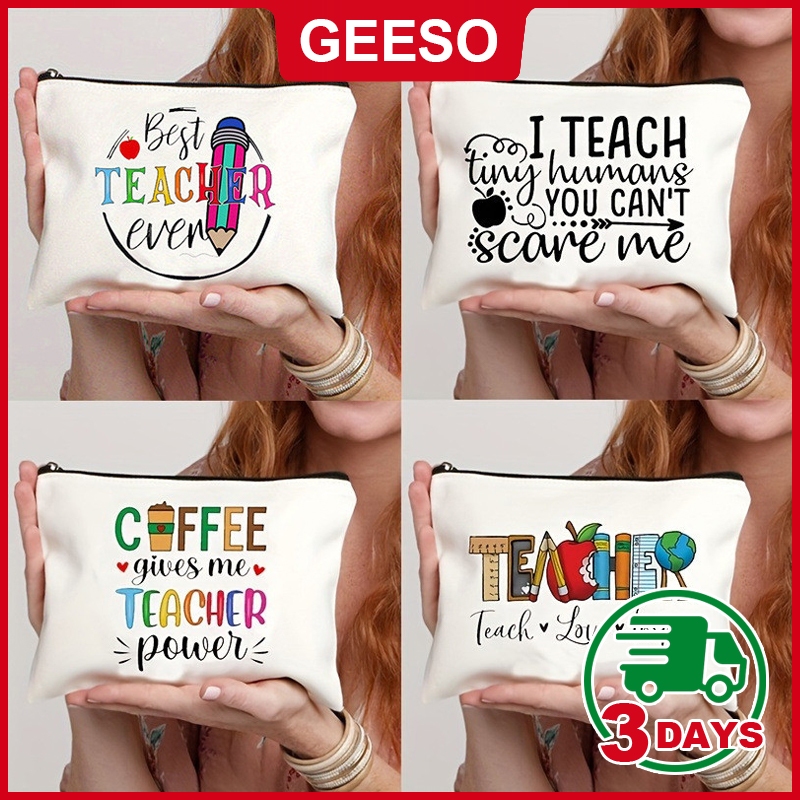 GEESO Environmentally Friendly Canvas Bag Teacher Pencil Storage Bag ...