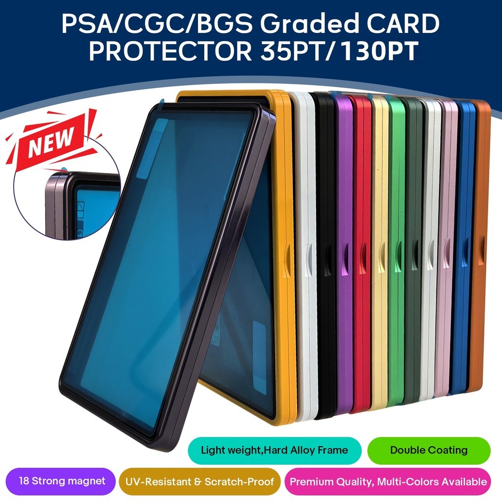 For PSA For CGC For BGS Graded Card Cases Premium Magnetic Glass Display  Case With Metal Frame UV Protection And Scratch-Resistant Ceramic Finish  For Sports Trading Cards | Shopee Singapore