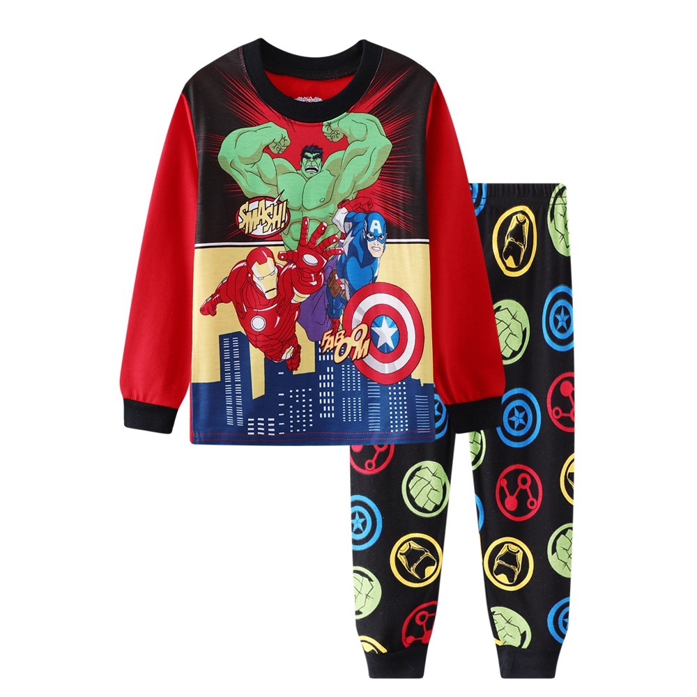 Avengers Hulk Kid Boys Pajamas Sleepwear 2Pcs Long sleeve Top+Pants ...