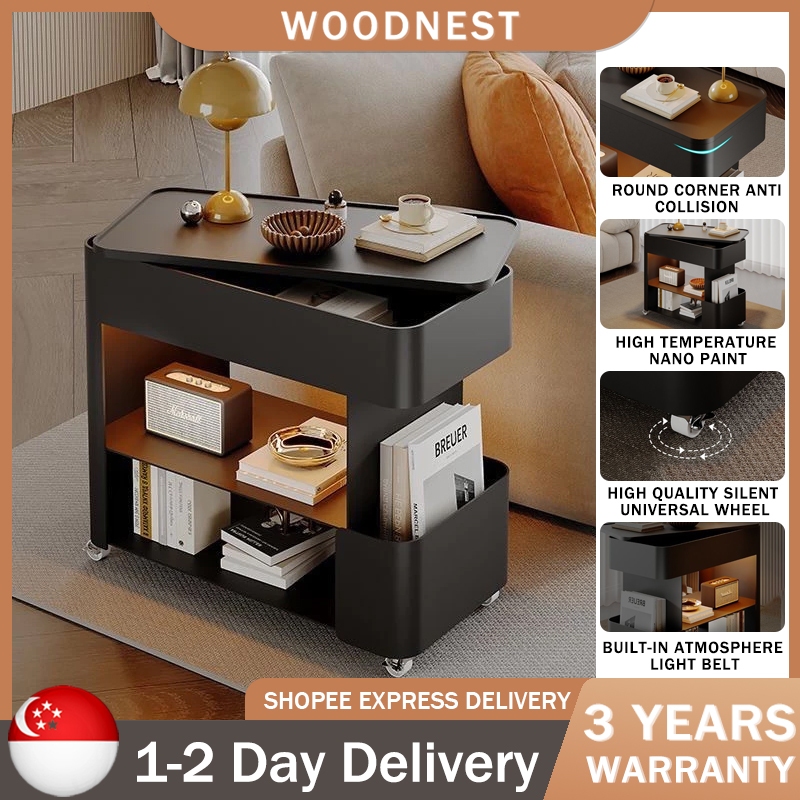 【No assembly required】Metal side table Removable Side Table Living Room ...