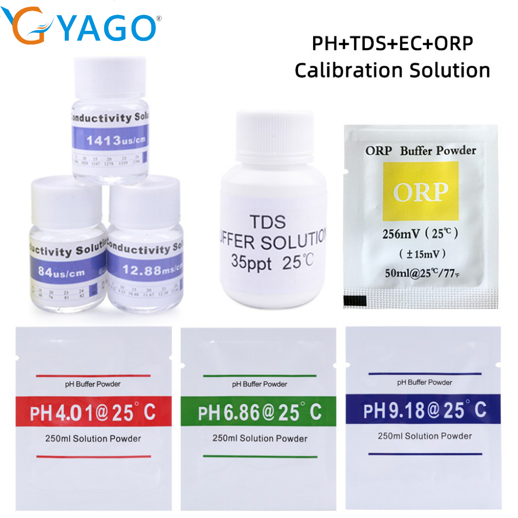 YAGO PH Buffer Powder ORP Calibrate Powder TDS EC Calibration Solution ...
