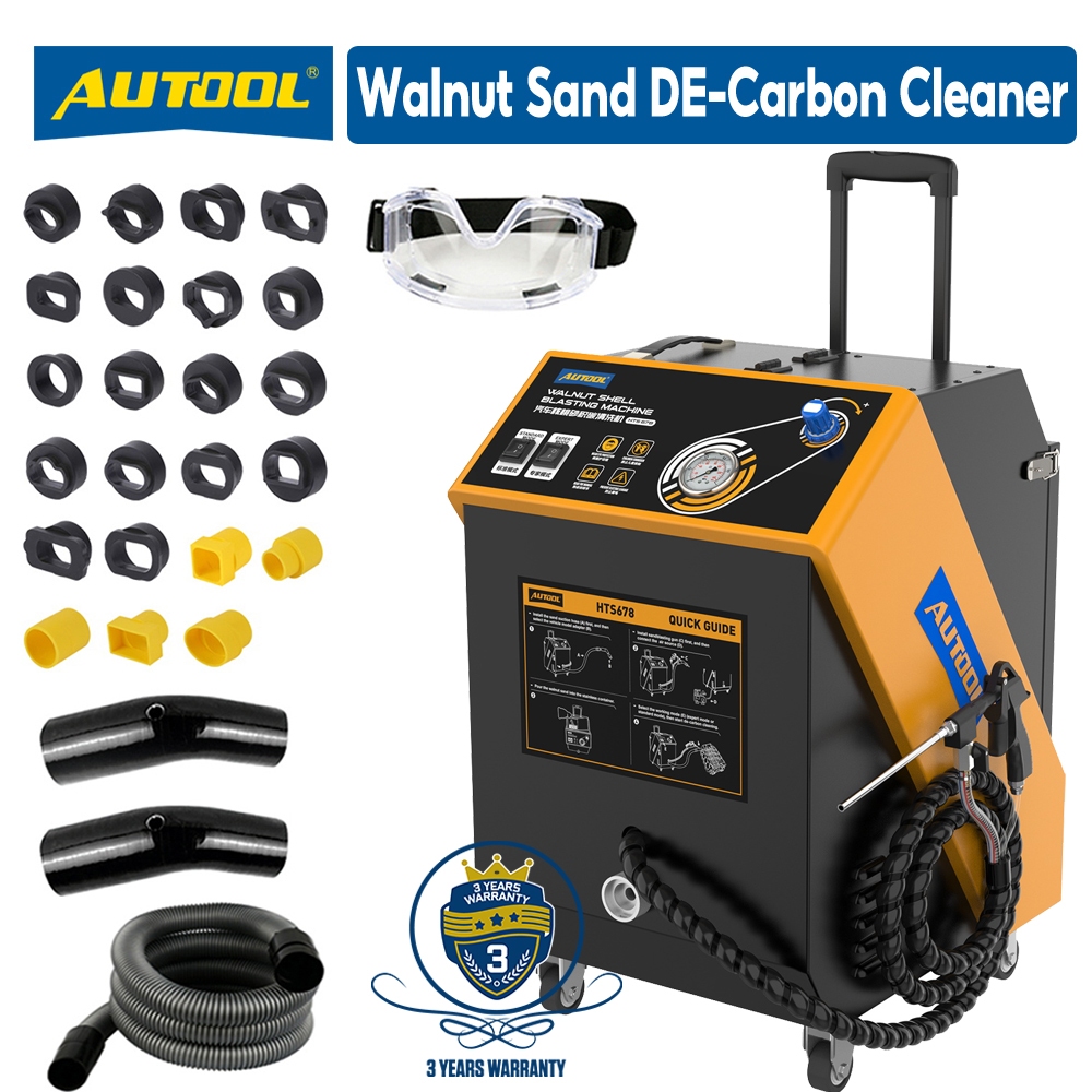 AUTOOL HTS678 Car Carbon Cleaner Walnut Blasting Cleaner Automotive ...