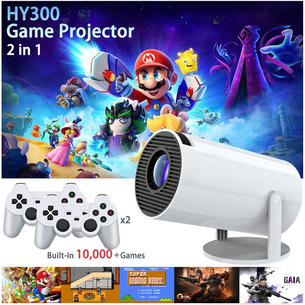 HY300 Mini Projector Portable Home Projector Phone Projector Game ...
