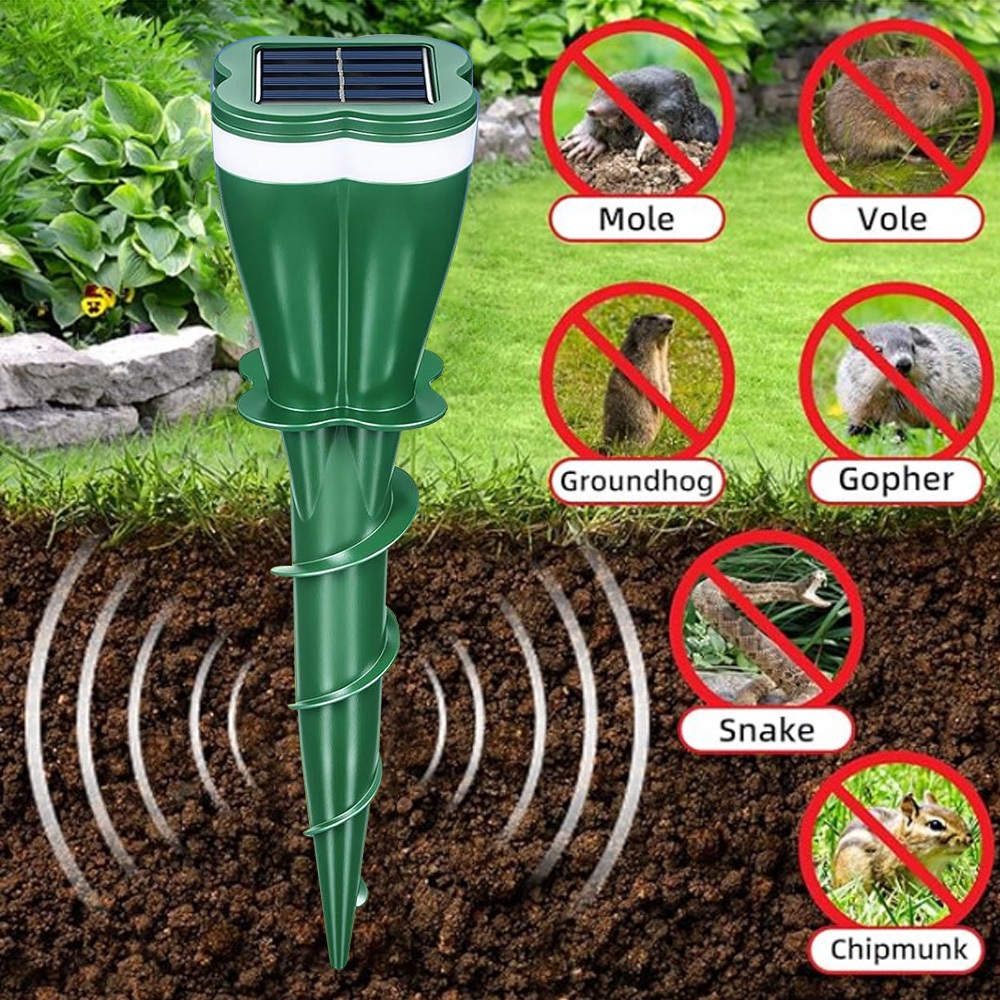 Solar Ultrasonic Rodent Repellent IP65 Waterproof Rechargeable Battery ...