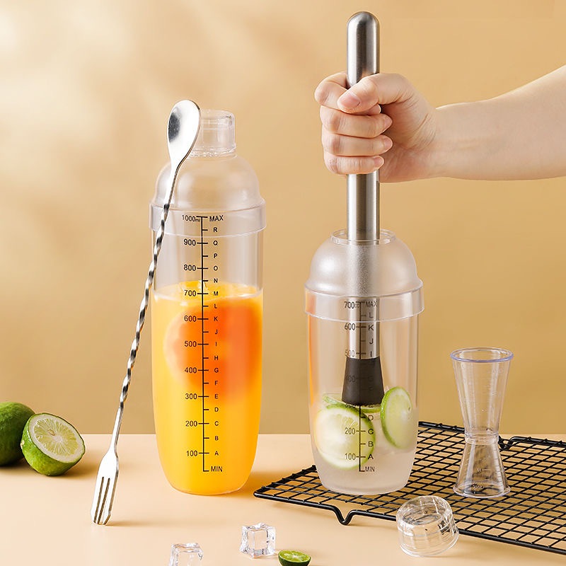 Professional Cocktail Shaker bottle Set - 500ml/700ml/1000ml Mixing Cup ...