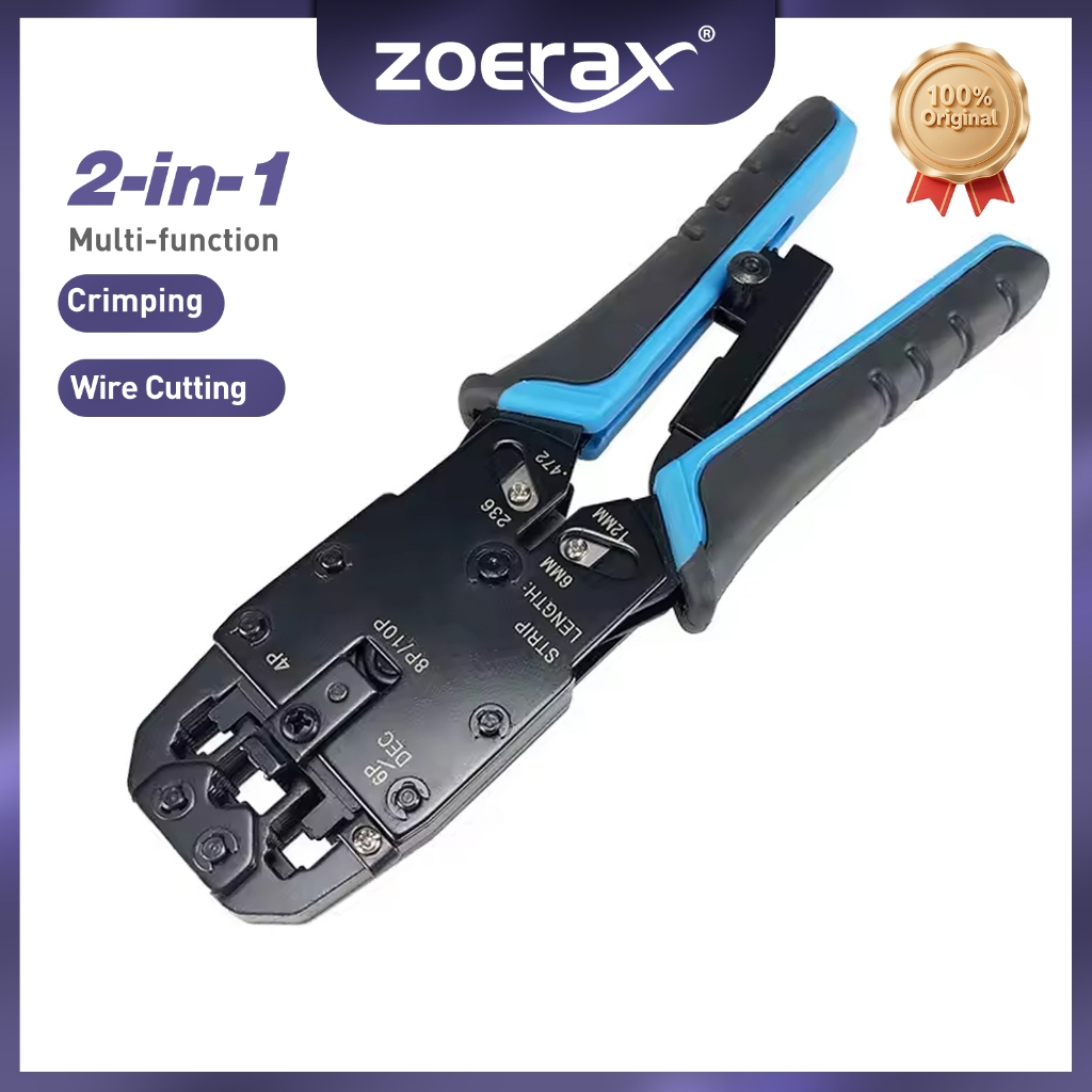 ZOERAX RJ45 RJ11 RJ12 RJ50 Crimping Tool Network Ethernet Modular Plug ...