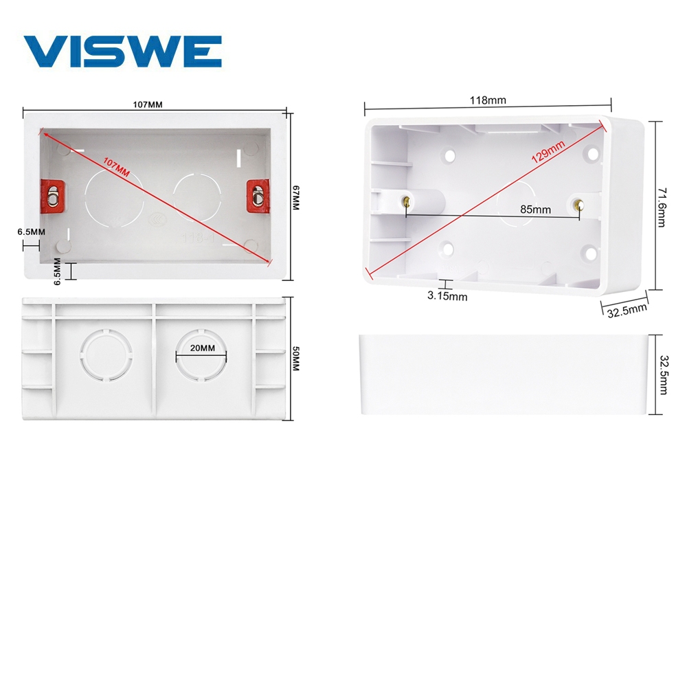 VISWE 118 Type Electrical Box Junction Box Socket Box Switch Box ...