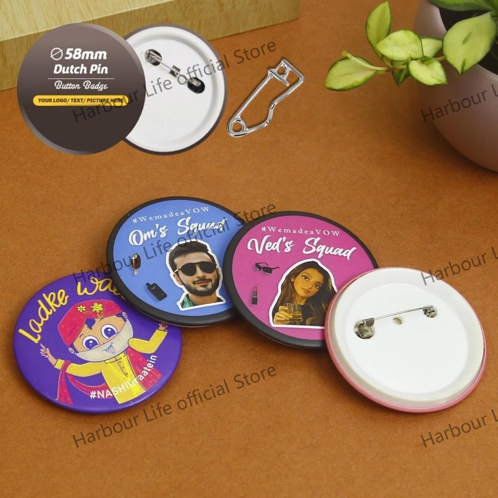 Custom Button Badges Personalized Pins Custom Buttons | Shopee Singapore