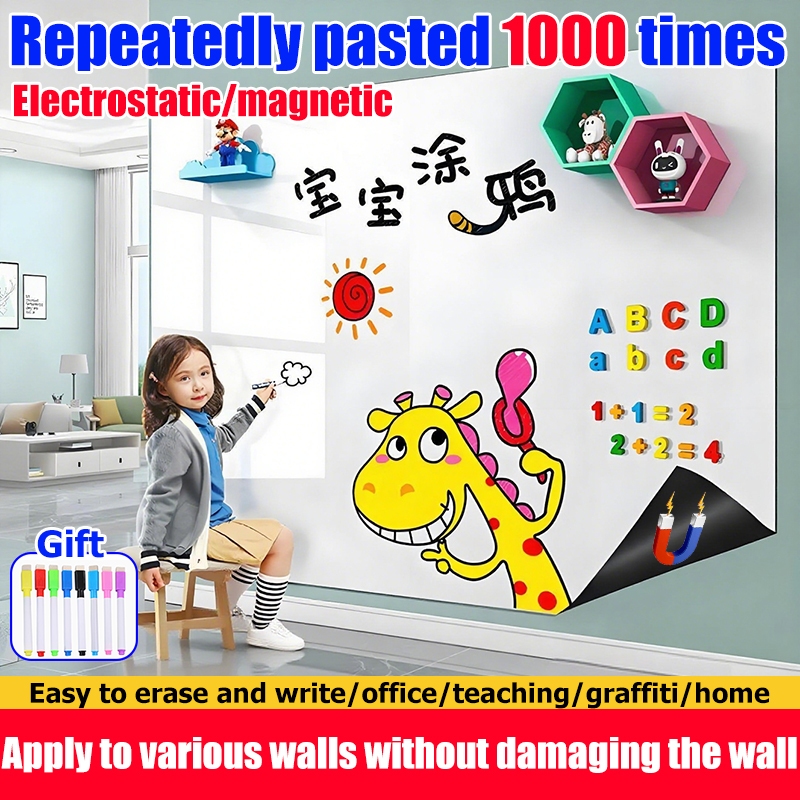 【24 hours delivery】magnetic whiteboard sheet sticker wall white board ...