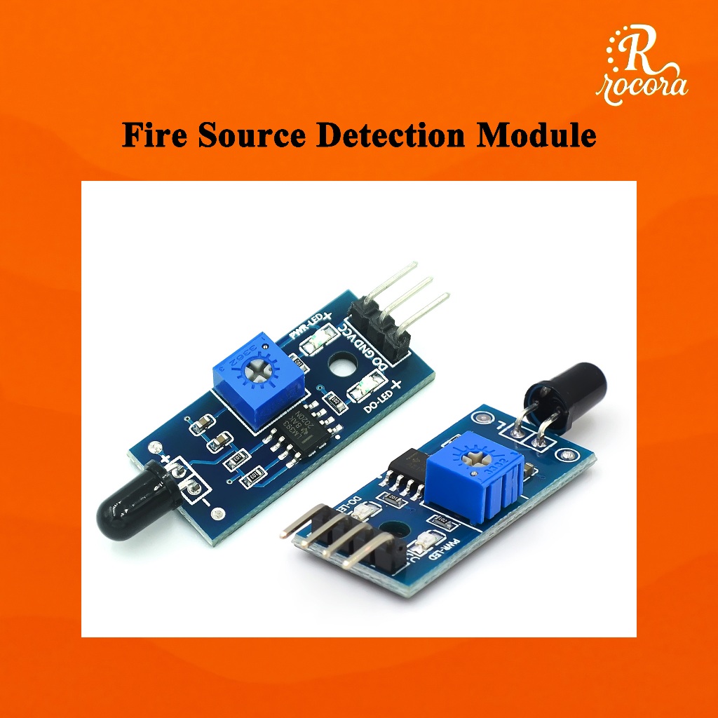 Blue Board Flame Sensor Module Fire Source Detection Module Infrared ...