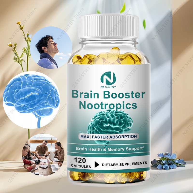Brain Booster Supplement Capsule For Student Adult, Memory, Calm Mood ...