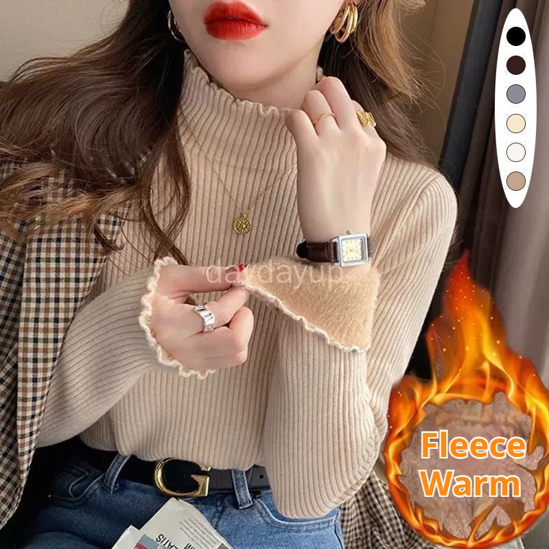 Plush Turtle Neck Sweater for Women in Autumn and Winter Thickened Half ...