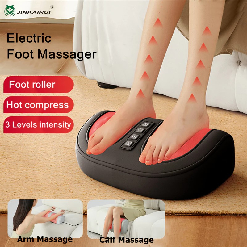 Electric Foot Massager Kneading Heating Calf Massager Pressing Sole ...