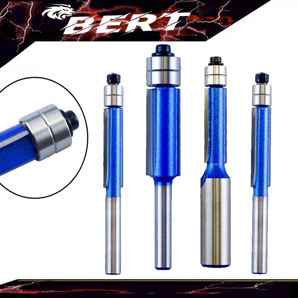 BERT🇸🇬｜Flush Trim Router Bit Up Down Bearing Slotted Spiral Trimming ...