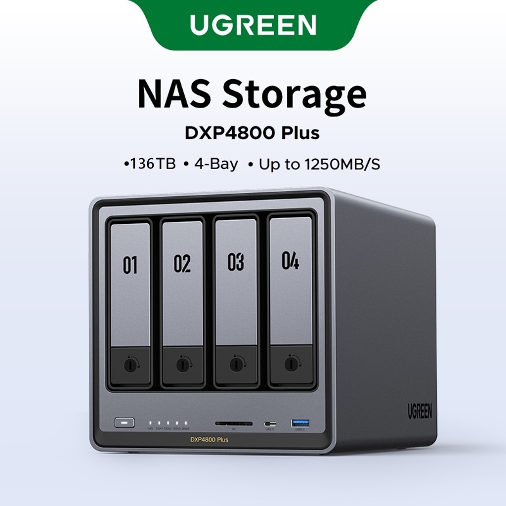 UGREEN NASync DXP4800 Plus 4-Bay Desktop NAS, Intel Pentium