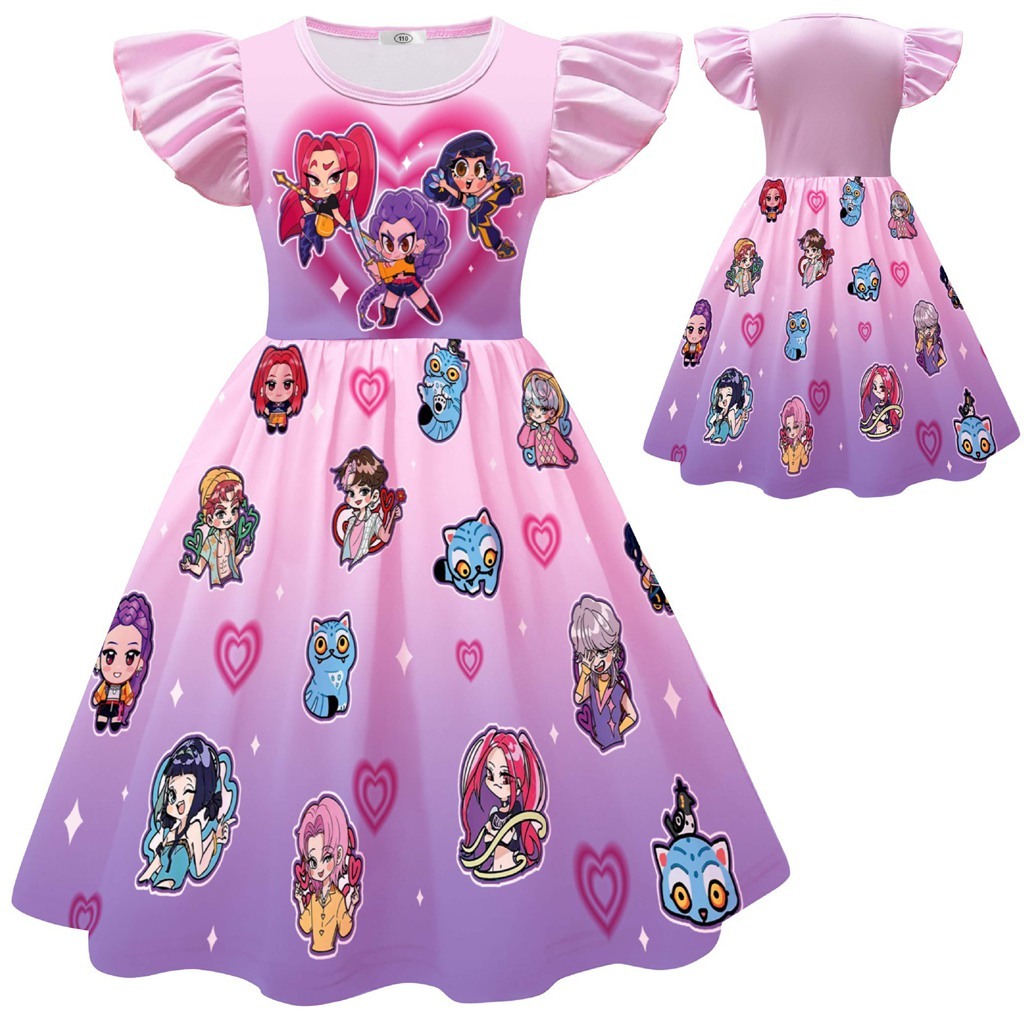 rumi！ Girls Zoey Rumi Mira Ruffled Sleeve European and American Style
