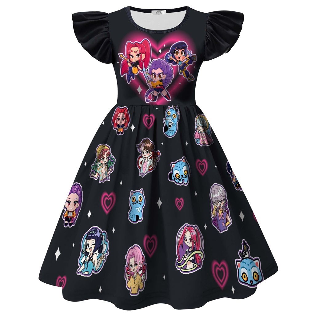 Girls Zoey Rumi Mira Ruffled Sleeve European and American Style