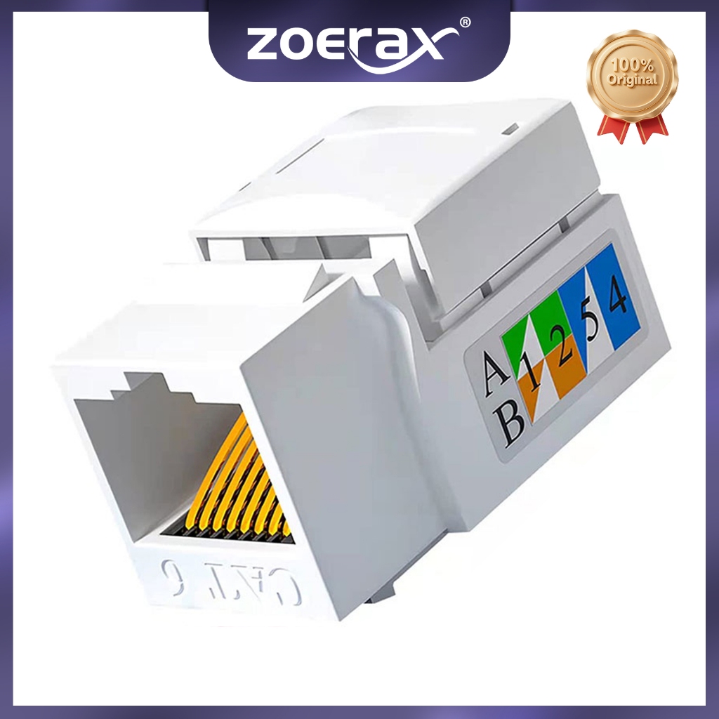 ZoeRax 10PCS Cat5e Cat6 RJ45 Keystone Jack 110 Punch Down Ethernet ...