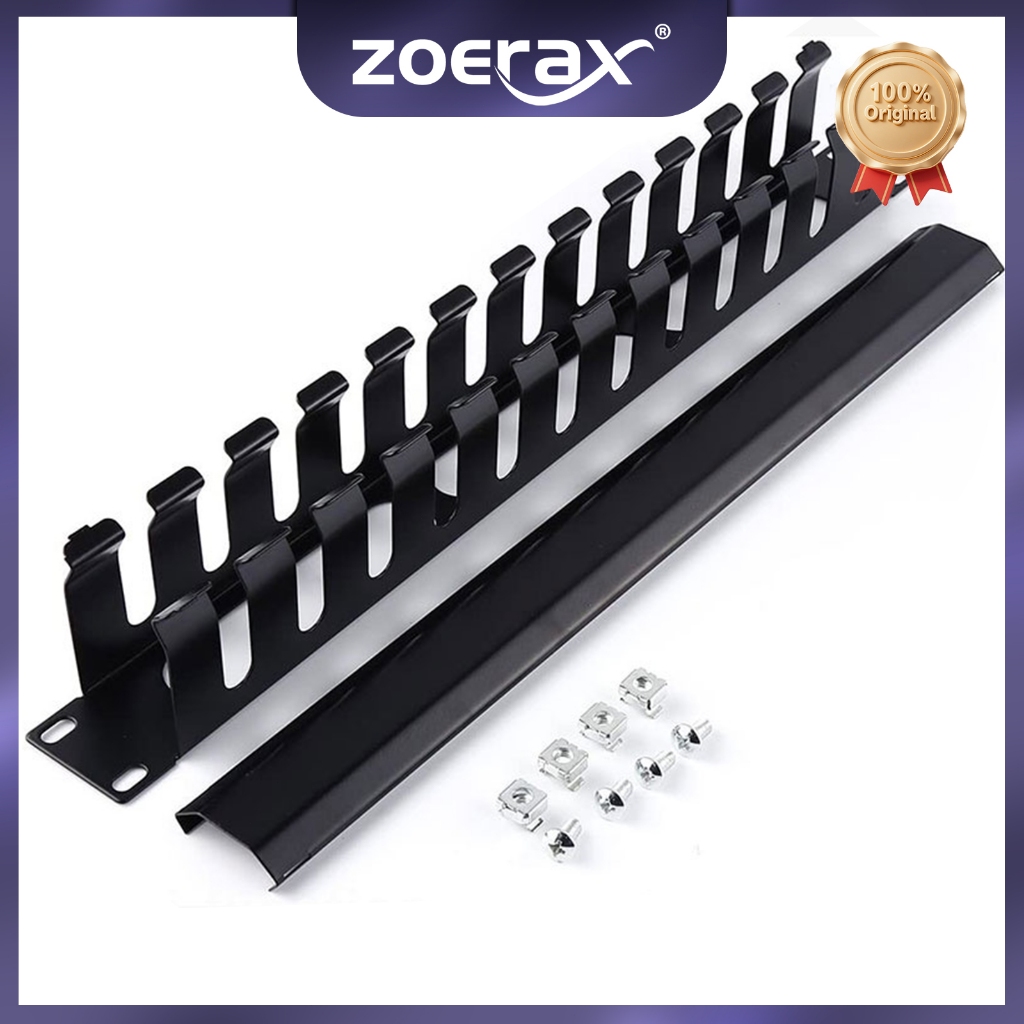 ZoeRax 1U 19Inch Rack Mount Cable Management-All Metal 24 Slot ...
