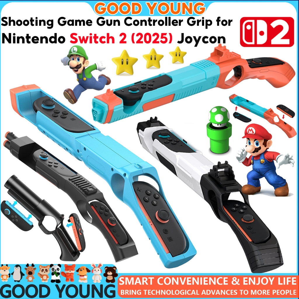 Switch 2 Joycon Gun Controller Grip Nintendo Switch 2 Joy-Con Shooting ...