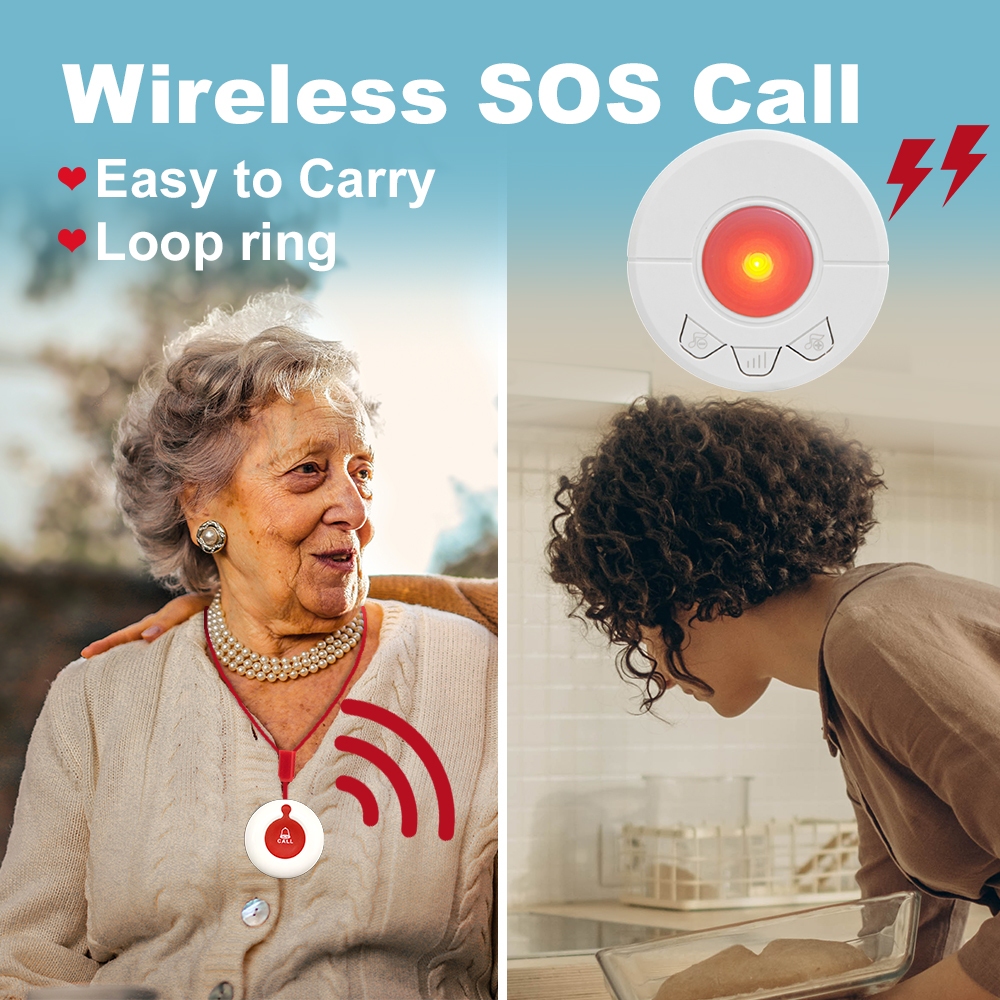 Wirsless SOS Call Button Alarm for Elderly at Home Quick Response Life ...