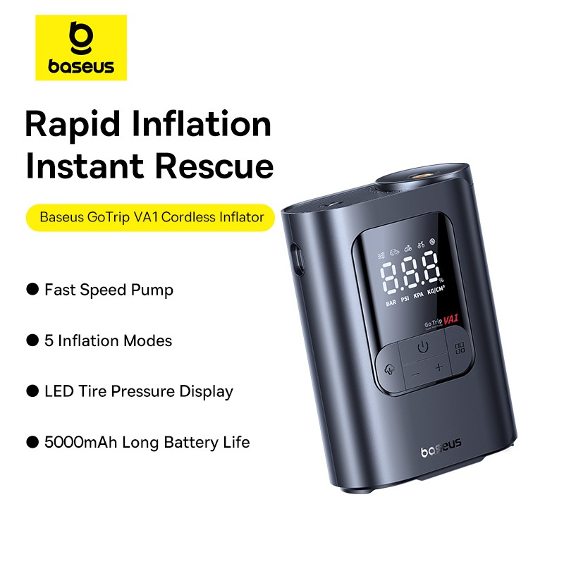 Baseus GoTrip VA1 Super Mini Wireless Inflator 19-Cylinder Portable Air ...