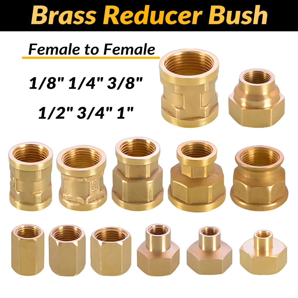Brass Fitting Female Socket 1/8” 1/4” 3/8” 1/2” 1/1” 3/4” Brass Female ...