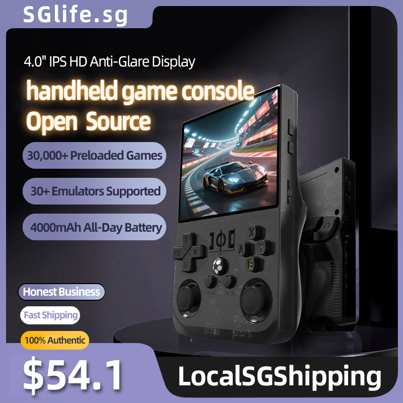 R36S MAX 128GB Retro Game Console Open Source Mini Handheld Video Game ...
