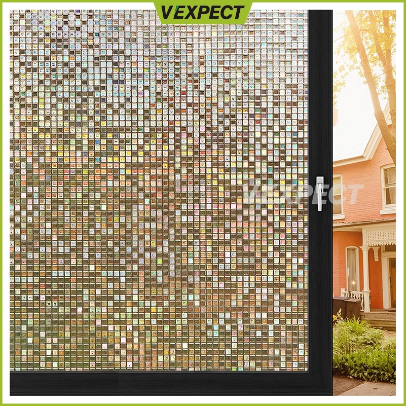 3d Window Film Sticker, Privacy Window Glass Sticker Film, Non-Adhesive ...