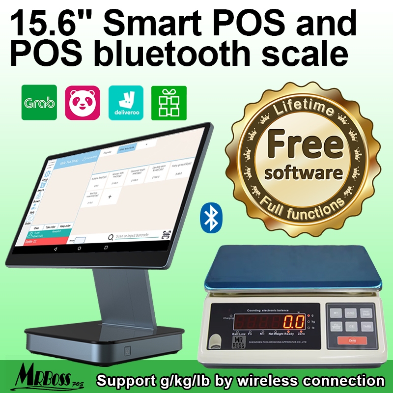 Wireless POS bluetooth scale and 15.6