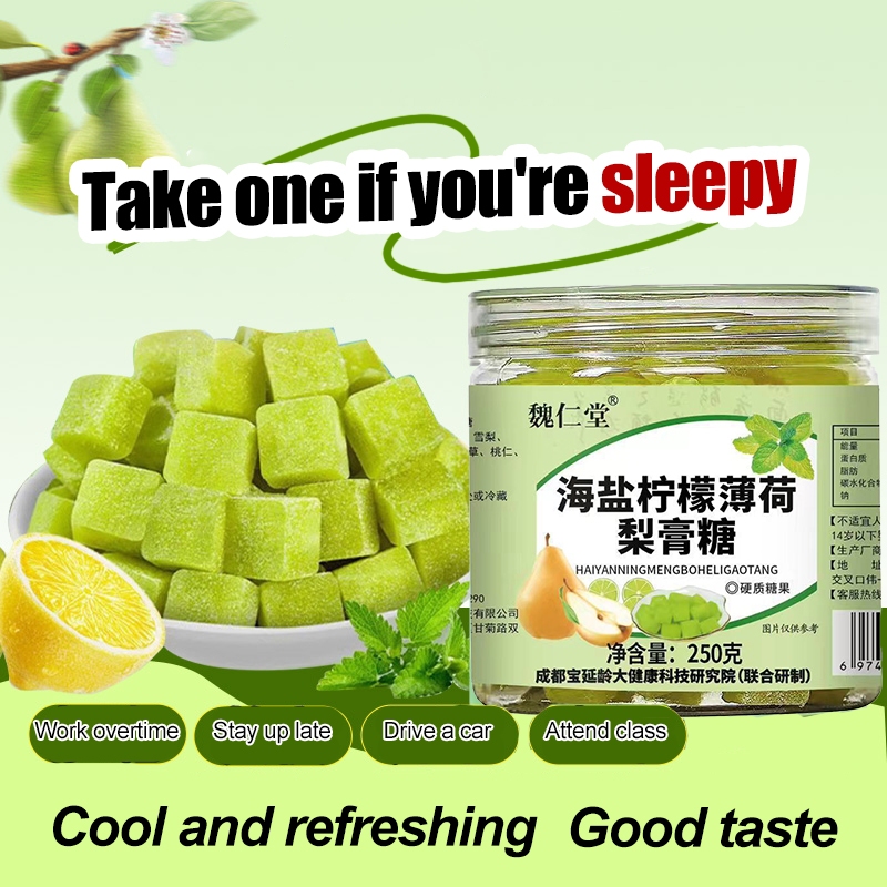 [3 FOR 30% OFF] No Sugar Throat Lozenges Cooling Lemon Mint Pear Flavor ...