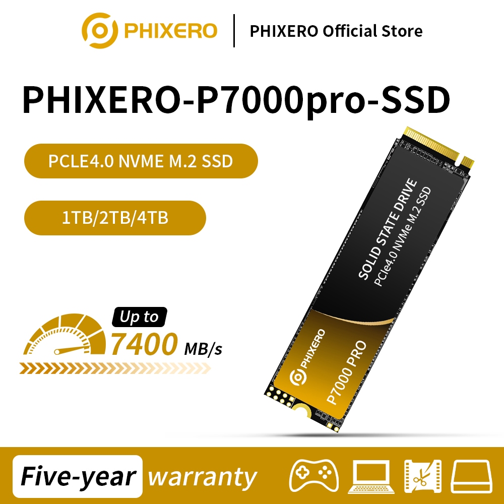PHIXERO P7000PRO M.2 NVME SSD 2TB 4TB PCIe4.0 Internal Solid State
