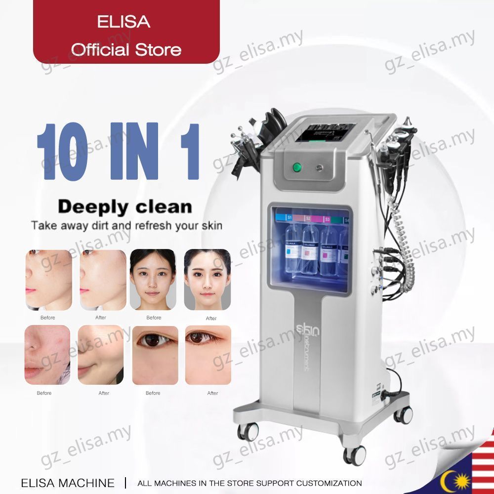 10 IN 1 Hydro Dermabrasion Deep Cleaning Jet Peeling Hydra Oxygen ...