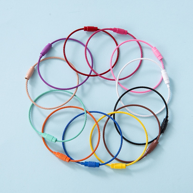 2/5Pcs Cable Loop Screw Lock/color steel wire ring/wire rope Painted ...