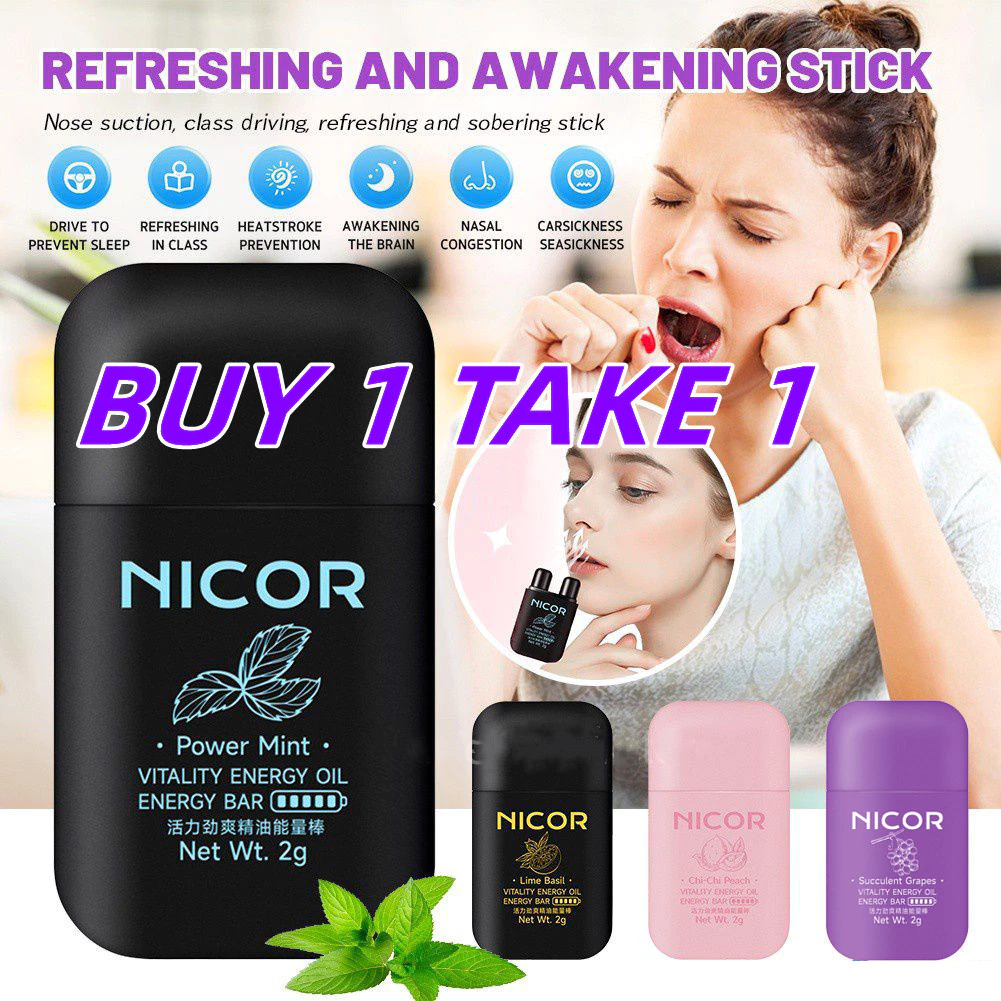 【BUY 1 TAKE 1】Cool Inhaler Nasal Inhaler Double Hole Refreshing Stick ...
