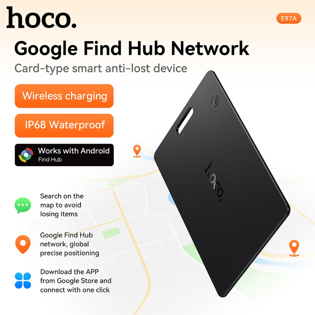【For Android】HOCO E97A Card Type Smart Tag Intelligent Positioning Anti ...