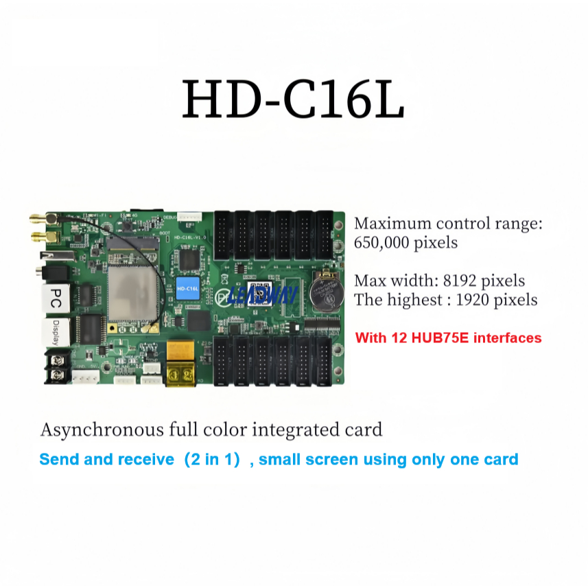 Huidu HD-C08L Full color RGB WIFI/4G Led Wall Screen Panel Control card ...