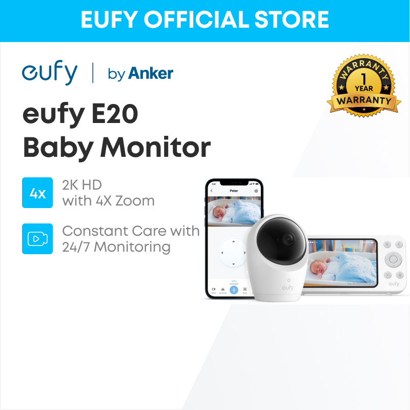 Eufy Baby Monitor E20 2K: Wi-Fi Ibrido, Visione Notturna, Batteria Portatile E Controllo App - 2