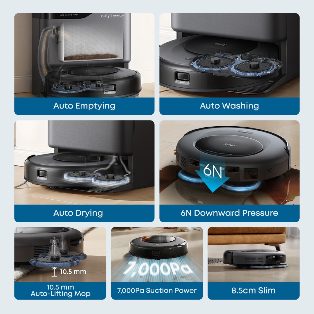 Best Seller] eufy Robot Vacuum Omni C20, All-in-One Station
